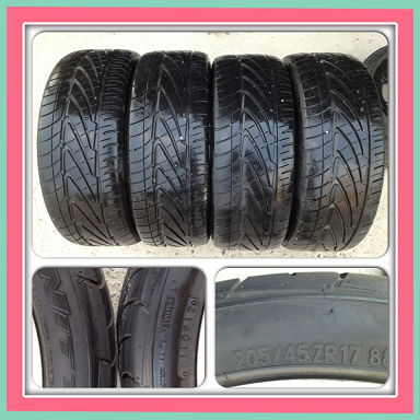ขายยางขอบ17 ปี 12 Nitto Neo jen 205 45 17 4เส้น ราคา 7,500 บาทถูกกก