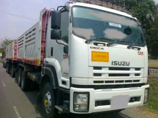 ISUZU DECA FXZ 360 HP EURO2 ปลายปี 52 รถพ่วงแม่+ลูก กระบะดั๊มพ์เหล็กสามมิตรลอนเฉียงทั้งแม่ทั้งลูกสวยจัด ลูก 3 คานดั๊มพ์ยาว 6.80 เมตร เครื่องแน่นดีไม่มีเยิ้ม ภายในสวยครบ เครื่องเสียง แอร์ พ.เพาเวอร์ ก.ไฟฟ้า เบรคทริ๊ปฟี้ ช่วงล่างยางสภาพดีโดยรวมประมาณ 80\% พร