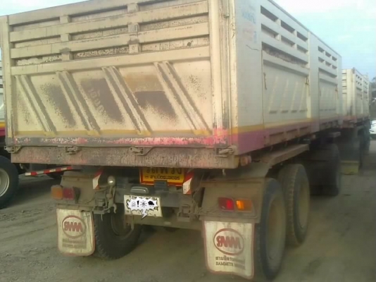 ISUZU DECA FXZ 360 HP EURO2 ปลายปี 52 รถพ่วงแม่+ลูก กระบะดั๊มพ์เหล็กสามมิตรลอนเฉียงทั้งแม่ทั้งลูกสวยจัด ลูก 3 คานดั๊มพ์ยาว 6.80 เมตร เครื่องแน่นดีไม่มีเยิ้ม ภายในสวยครบ เครื่องเสียง แอร์ พ.เพาเวอร์ ก.ไฟฟ้า เบรคทริ๊ปฟี้ ช่วงล่างยางสภาพดีโดยรวมประมาณ 80\% พร