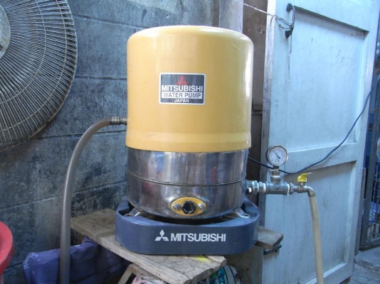 ขายปั้มน้ำ Mitsubishi 100W ถังสแตนเลส สภาพสวยพร้อมใช้ รับประกันคุณภาพ ดูประวัติการขายผมได้ครับ