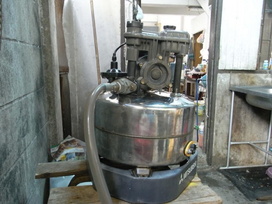 ขายปั้มน้ำ Mitsubishi 100W ถังสแตนเลส สภาพสวยพร้อมใช้ รับประกันคุณภาพ ดูประวัติการขายผมได้ครับ