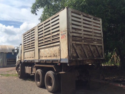 ขายดาวน์22ล้อดั้มพ์ ISUZU MP1FXZ777DT เครื่อง360แรงม้า กับหาง3เพลาแท้ ปี56 สนใจโทร 081-970-1072