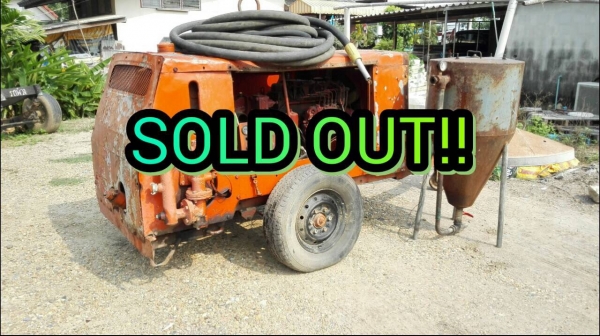 ****** Sold Out!! ****** เครื่องยิงทราย IWATA Japan เครื่องยนต์ดีเซล ISUZU C240 อุปกรณ์ สาย หัว ถัง ครบพร้อมใช้!!