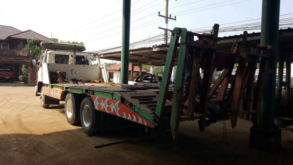 ขายเทนเลอร์ 10 ล้อ 2 เพลา หางพับไฮดรอริค HINO KT725 เครื่อง HO7C 180 แรงม้า คัสซีสวย เบรคทิฟฟี่ สโลว์กลาง พาวเวอร์ ทะเบียนพร้อมโอนครับ