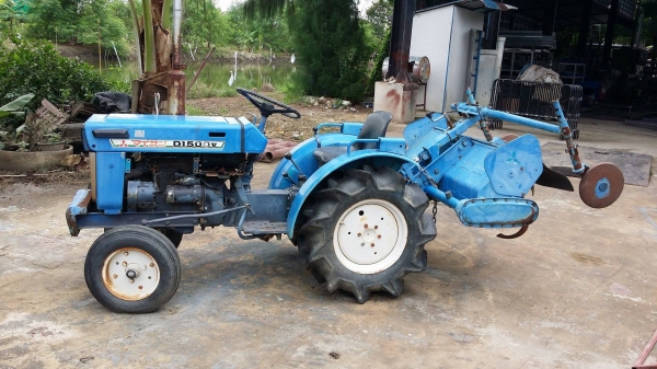 รถไถพรวนดินนั่งขับ  MITSUBISHI  รุ่น D1500V ขนาด 15 แรง  เก่าญี่ปุ่น สภาพพร้อมใช้งาน