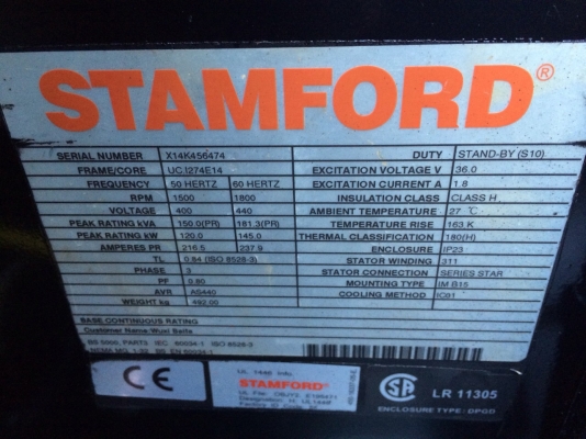 ขายเครื่องปั่นไฟ เครื่องตู้เก็บเสียง คัมมิ้น 142 KVA.