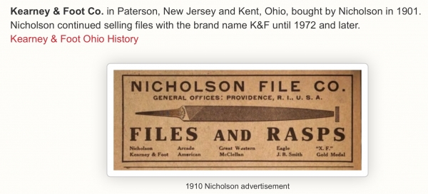 ขายตะไบโบราณ ยุคต้นปี 1900 Antique Kearney &amp; Foot ขนาด 10" รวมทั้วตัว 13"