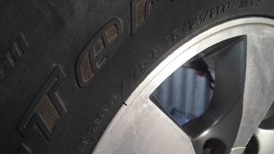 ขายล้อพร้อมยาง bf goodrich all terrain 265/75r16