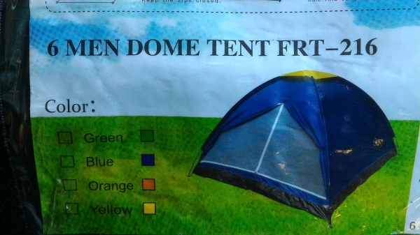เต็นท์โดมของใหม่นอนได้ 6 คน วัสดุโพลีเอสเตอร์คุณภาพดีกันน้ำ ขนาด 210*240 *145 ซม. ของใหม่
