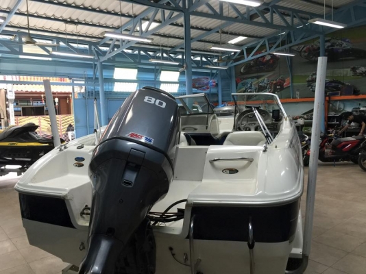 BayLiner 16 ฟุต yamaha 80 แรง 4จังหวะserviceเรียบร้อย 395,000