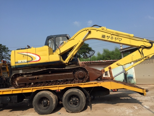 ขายด่วนรถแม็คโครKOBELCOSK120MARK///มาร์ทีชั่วโม่งทำงานน้อยมีลายหัวกระเเทก รถนอกนำเข้าไม่เคยใช้งานในเมืองไทยเลย