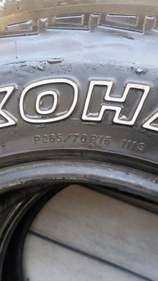 ยาง yokohama at-s 265/70R16