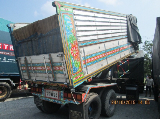 ขายลูกพ่วง 3เพลา ดั้มได้ กระบะปรีเนียม สภาพสวย พร้อมใช้ ยาว6.50เมตร