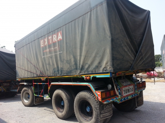 ขายลูกพ่วง 3เพลา ดั้มได้ กระบะปรีเนียม สภาพสวย พร้อมใช้ ยาว6.50เมตร