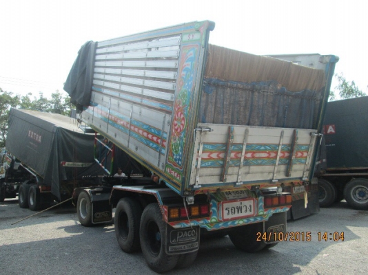 ขายลูกพ่วง 3เพลา ดั้มได้ กระบะปรีเนียม สภาพสวย พร้อมใช้ ยาว6.50เมตร