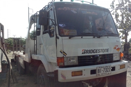 ขายรถบรรทุก 10 ล้อเพาเดียว มิซูบิชิ FN 517 เครื่อง 195 แรงม้า 6D-16 แน่นมากๆๆ เทเลอร์หางปลา