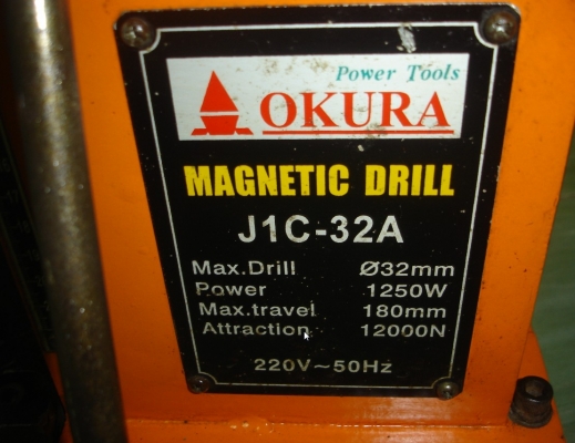 ขายสว่านขาแม่เหล็ก OKURA รุ่น JIC-32A