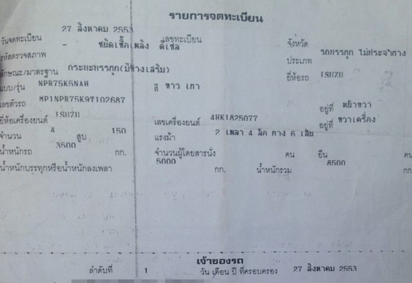 **780,000 บ.ต่อรอง ///6ล้อบรรทุก 5.0ม. ISUZU NPR-150 หน้าตึก ยูโร3 ปี53 เดิมบาง พร้อมใช้งาน **ขาย ISUZU NPR-150 หน้าตึก ยูโร3 6ล้อบรรทุก 5.0ม. สภาพเดิม บาง พร้อมใช้งาน ISUZU แบบรุ่น NPR75K5NAH MP1NPR75K9T 4HK1-150HP EURO-3 ปี53เครื่องเดิม เกียร์เดิม เครื่