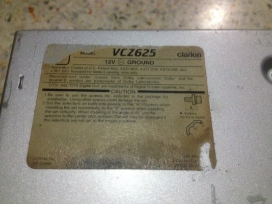 ตู้ DVD CLARION VCZ625 PROAUDIO 24BIT สภาพสวยๆสายคอลโทลครบ