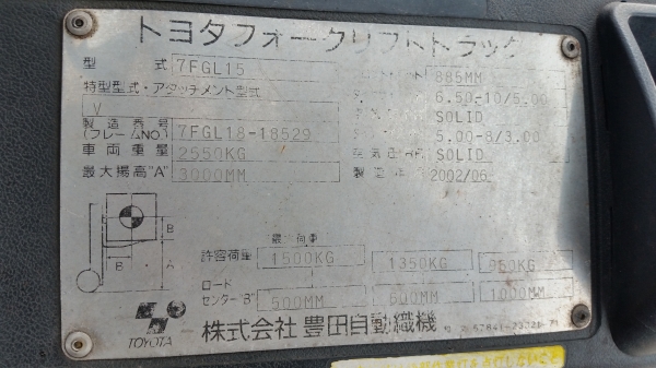 ขายด่วนรถยก TOYOTA 7FGยก1.5ตันเสาสูง3เมตรยางตันหน้าหลังรถนอกนำเข้ายังไม่เคยใช้งานในเมืองไทยเลย=รุ่นใหม่ขายถูกๆๆ