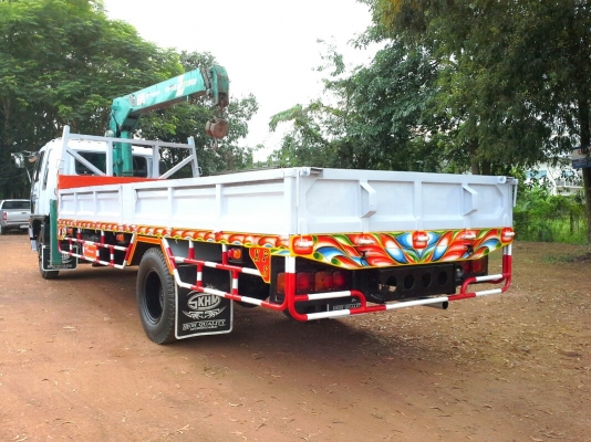 ขายด่วน รถบรรทุก 6 ล้อ ติดเครน 5 ตัน HINO FF1J 210 แรงม้า