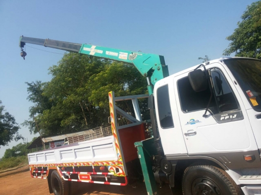 ขายด่วน รถบรรทุก 6 ล้อ ติดเครน 5 ตัน HINO FF1J 210 แรงม้า