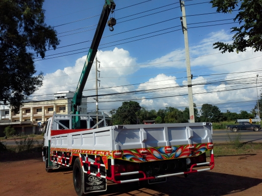 ขายด่วน รถบรรทุก 6 ล้อ ติดเครน 5 ตัน HINO FF1J 210 แรงม้า