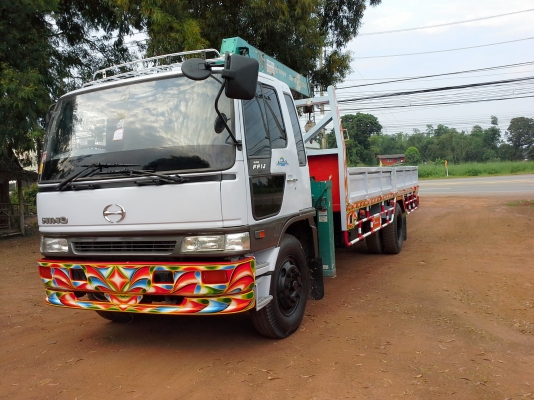 ขายด่วน รถบรรทุก 6 ล้อ ติดเครน 5 ตัน HINO FF1J 210 แรงม้า