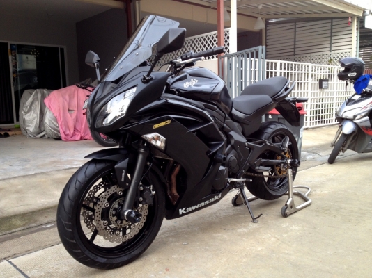 ขาย Kawasaki Ninja ปี2013 สีดำด้าน ท่อFull ล้อZX6  ราคา189000 บาท (รับเทริ์น)
