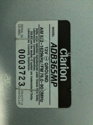 Clarion ADB365MP MP3-RW เทป AUX กราฟฟิกEQ ไม่มีปรีเอ้า สภาพสวย มือ2 ญี่ปุ่น