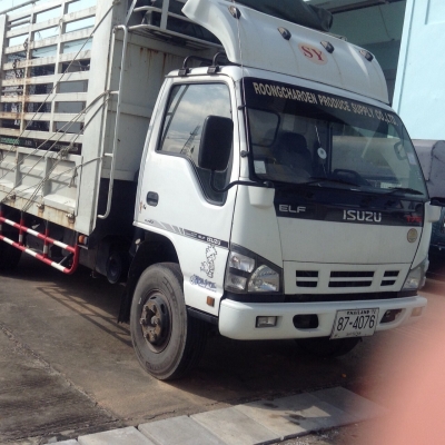 หกล้อ อีซูซุ NQR175ปี50 แอร์ พ.เวอร์ กะบะเหล็กยาว 5.50ม สภาพบางเดิมสวยพร้อมใช้ ทะเบียนพร้อมโอน