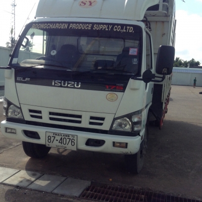 หกล้อ อีซูซุ NQR175ปี50 แอร์ พ.เวอร์ กะบะเหล็กยาว 5.50ม สภาพบางเดิมสวยพร้อมใช้ ทะเบียนพร้อมโอน