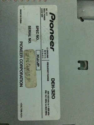 Pioneer DEH-320 MP3-RW CD-RW AUX ปรีเอ้า1ชุด มือ2 ญี่ปุ่น Pioneer DEH-320 MP3-RW CD-RW AUX ปรีเอ้า1ชุด มือ2 ญี่ปุ่น