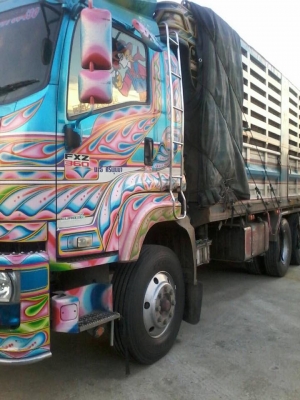 รถพ่วง ISUZU FXZ 360 ปี 2010 ดั้มเกษตร ลูก 3 คาน กระบะสามมิตร