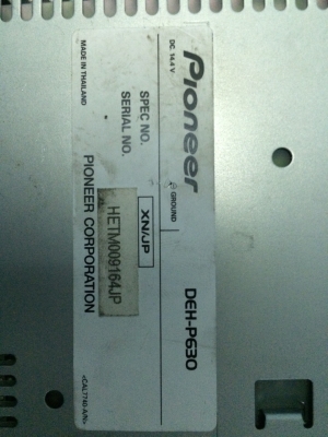 Pioneer DEH-P630 รุ่นใหญ่ USB Ipod MP3-RW CD-RW AUX ปรีเอ้า2ชุด หน้าจดสไลด์ไฟฟ้า กราฟฟิก EQ7แบน คุมกล่องCD มือ2 ญี่ปุ่น Pioneer DEH-P630 รุ่นใหญ่ USB Ipod MP3-RW CD-RW AUX ปรีเอ้า2ชุด หน้าจดสไลด์ไฟฟ้า กราฟฟิก EQ7แบน คุมกล่องCD มือ2 ญี่ปุ่น