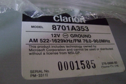 วิทยุติดรถยนต์ Clarion 2 din