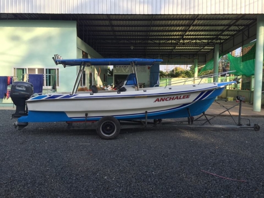 เรือไฟเบอร์ 19 ฟุต เครื่อง yamaha 50 4 stroke