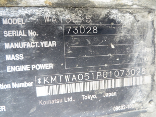 รถตักล้อยาง โคมัตสุ WA150-5-73028