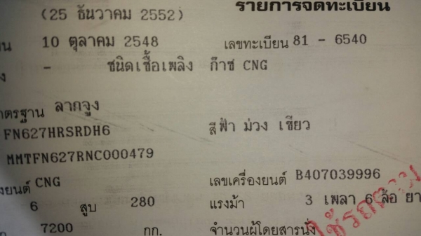 ขาย แซสซีสMMTFN 627RNC000479