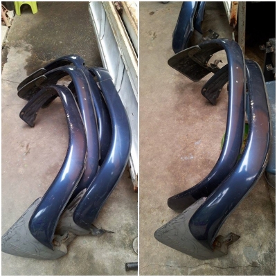 โป่งซุ้มล้อพร้อมยางกันโคลนรุ่นโป่งใหญ่ terrano I