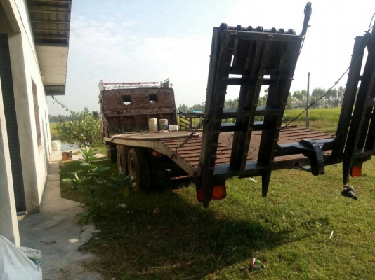 เทรนเลอ์ยาว รถเกี่ยวแบคโคร เครื่องHino. EH700. เพาวเวอร์  ทะเบียน  ม.79