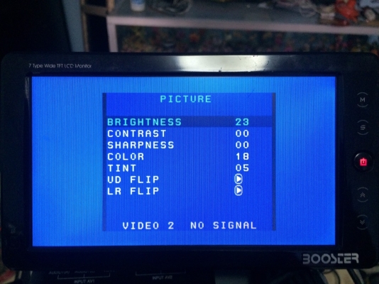 จอตั้ง 7 นิ้ว BOOSCER PR-RM01 Made in Korea ปุ่มระบบสัมผัส AV 2 ชุดAV out 1 ชุด ปลั๊กครบ มือ2 ญี่ปุ่น
