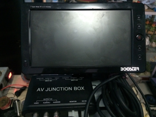 จอตั้ง 7 นิ้ว BOOSCER PR-RM01 Made in Korea ปุ่มระบบสัมผัส AV 2 ชุดAV out 1 ชุด ปลั๊กครบ มือ2 ญี่ปุ่น