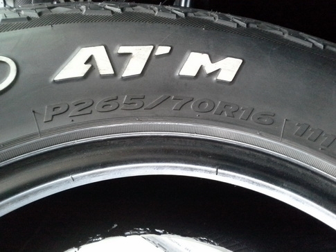 Hankook AT 265/70/16 ปี12 สภาพสวยๆ 1ชุด