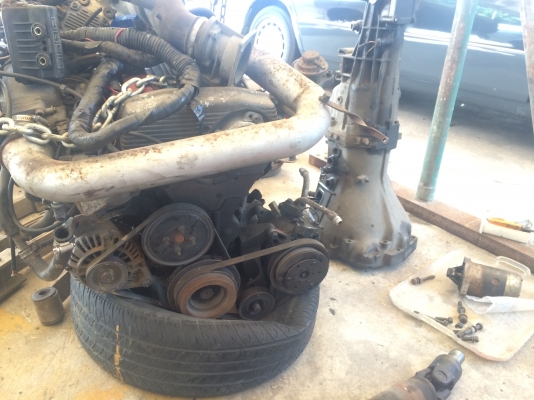 เครื่องCA18DETพร้อมเกียร์ปุก Turbo sr กล่องMINES