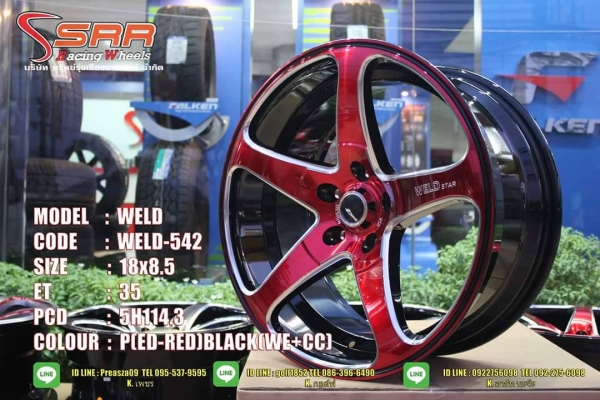 ล้อ WELD Star ขอบ18X8.5 +35 5H114.3 วงละ 6,500 บาท