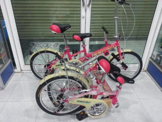 จักรยาน3ที่นั่ง พับได้ มีแฮนด์จับและที่วางเท้า สำหรับเด็ก ASOGO มีของพร้อมส่งทุกจังหวัด