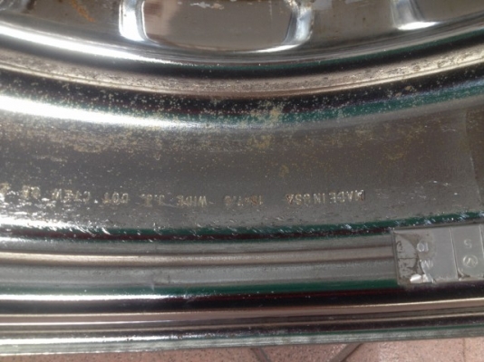 ล้อ อเมกาเเท้ขอบ15กว้าง7นิ้ว6รู139 โครมเมียมเดิมๆเงาวิ้งสภาพสวยๆเดิมๆญี่ปุ่น