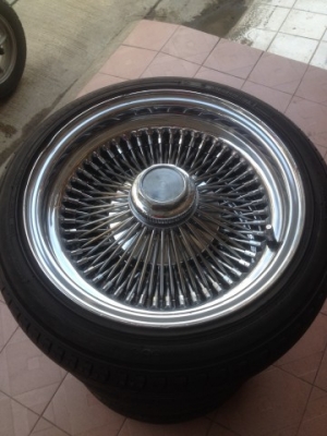 ล้อซี่ลวด อเมกาเเท้ขอบ14 4รู100กับ114สีเดิมญี่ปุ่นสภาพสวยๆเงาๆครับ