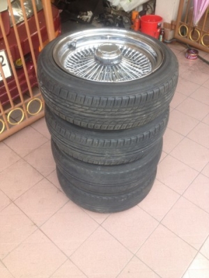 ล้อซี่ลวด อเมกาเเท้ขอบ14 4รู100กับ114สีเดิมญี่ปุ่นสภาพสวยๆเงาๆครับ